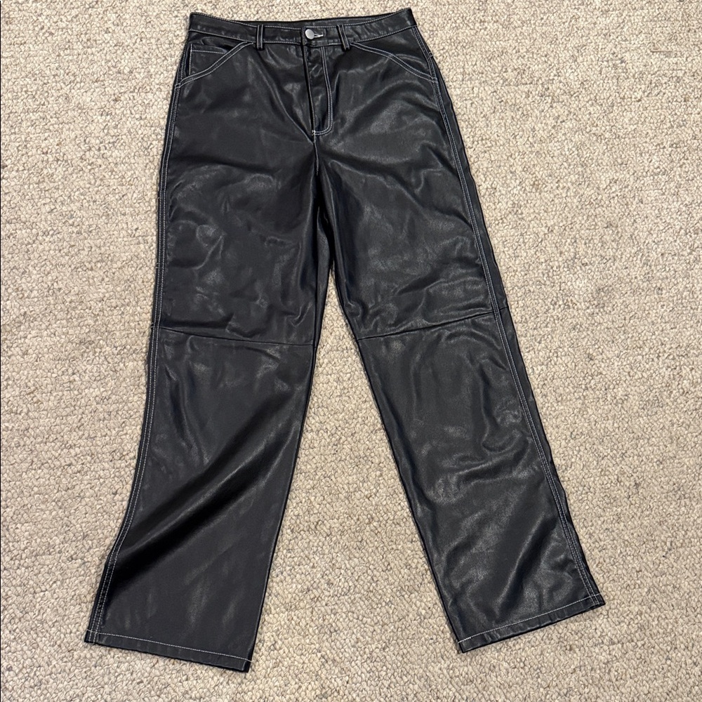 Dynamite Black Faux Leather Pants